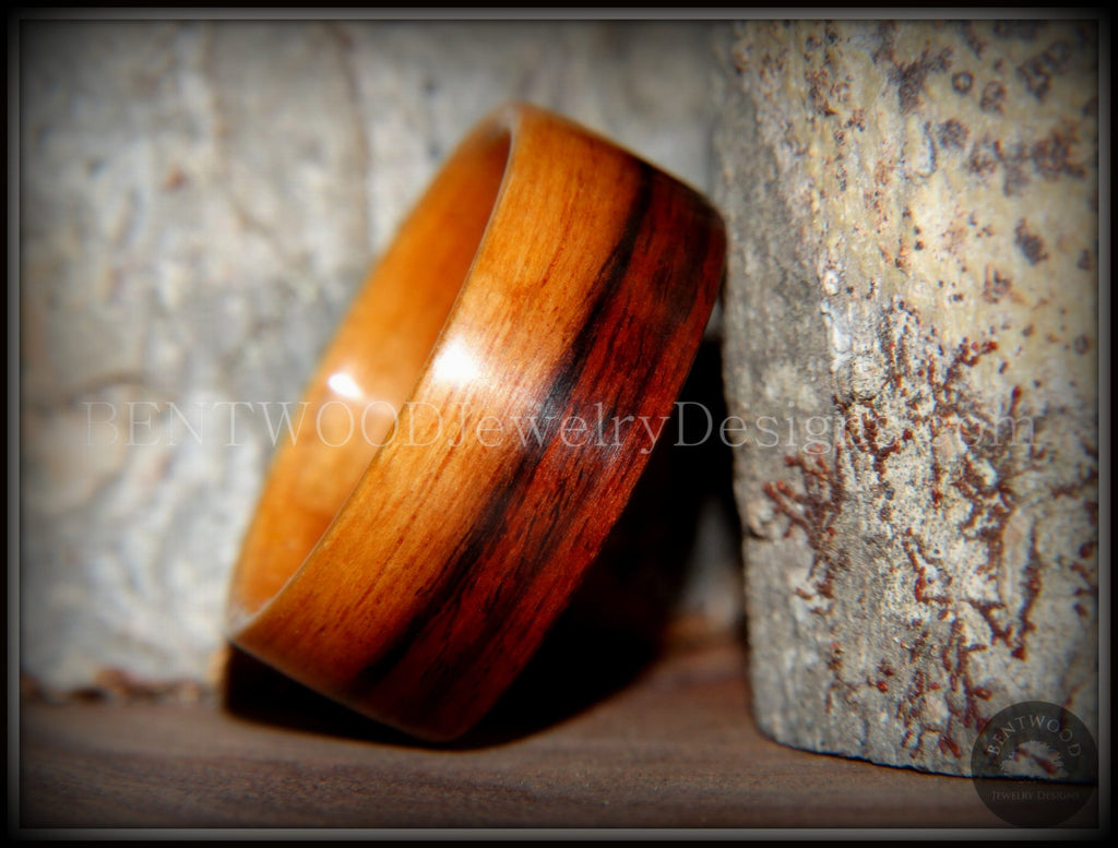 Bentwood Ring Striped Kingwood Classic Wood Ring - Bentwood Jewelry Designs  - Custom Handcrafted Bentwood Wood Rings